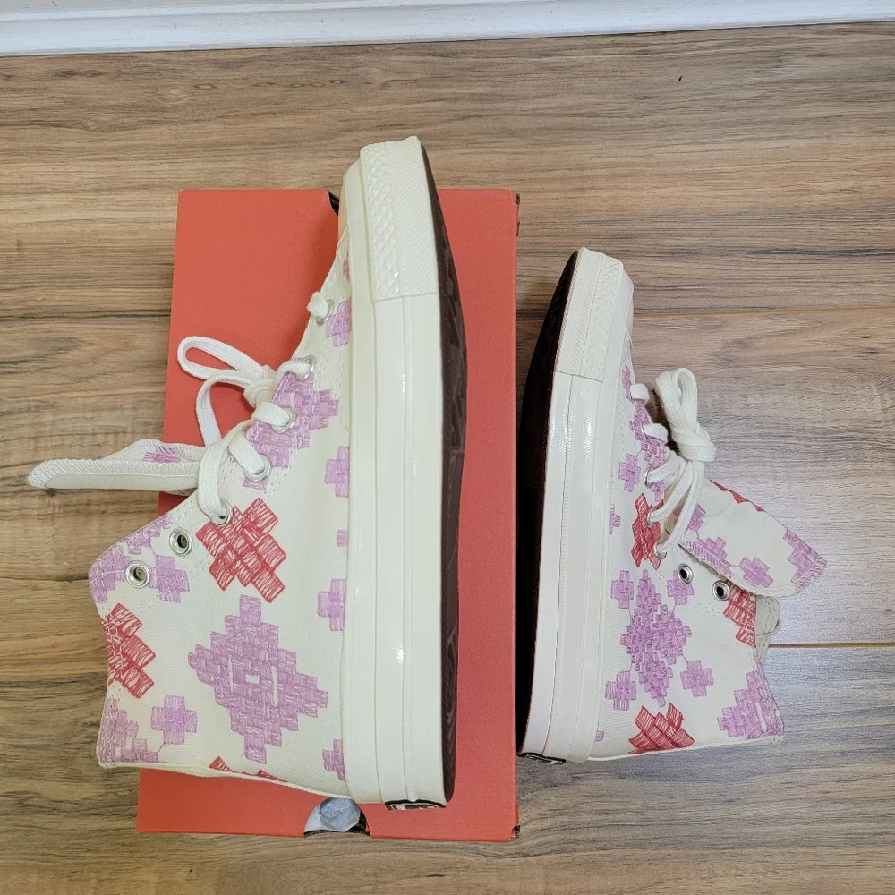 Converse Chuck 70 Egret/ Beyond Pink/ Soft Red size US 7.5 - Picture 10 of 11